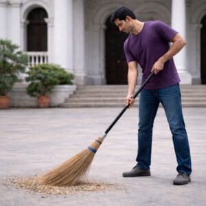 🧹 উঠান ঝাড়ু